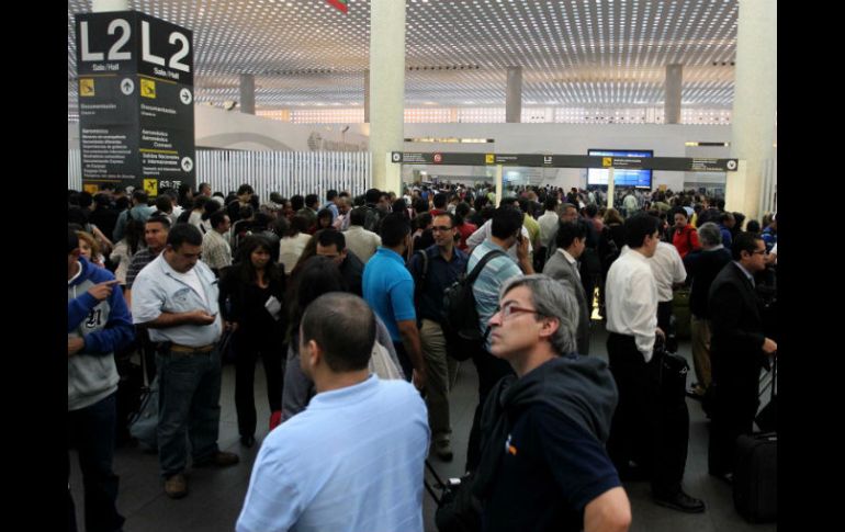 En el AICM se realizan mil 100 operaciones (llegadas y salidas) en promedio al día. NTX / ARCHIVO