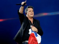 El español se presenta en la tercera jornada del Festival Internacional de la Canción de Viña del Mar. AFP / L. Collao