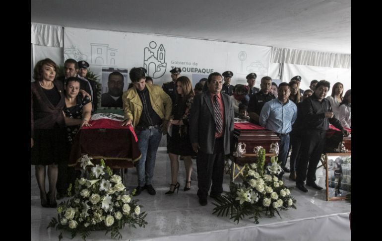 Compañeros de los policías dedicaron les dedicaron algunas palabras. EL INFORMADOR / R. Tamayo