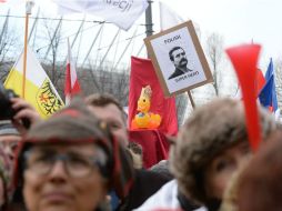 'Queremos una Polonia libre y abierta', dice el líder de la manifestación, Mateusz Kijowski. EFE / M. Obara
