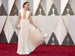 Olivia Wilde portó un modelo de Maison Valentino con un profundo escote. AFP / J. Merritt
