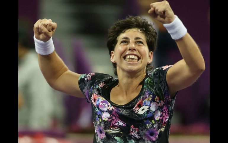 Suárez ganó el torneo femenino de Doha y esto la catapultó. AFP / K. Jaafar