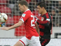 Javier anotó en el último partido ante Mainz, aunque su equipo perdió. AFP / D. Roland