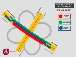 Los trabajos se realizan en coordinación con la Semov para garantizar las rutas alternas. TWITTER / @MovilidadJAL