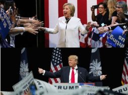 Hillary Clinton y Donald Trump se perfilan como los candidatos que se enfrentarán en las elecciones presidenciales de noviembre. AFP / AP J. Sullivan - M. Rourke