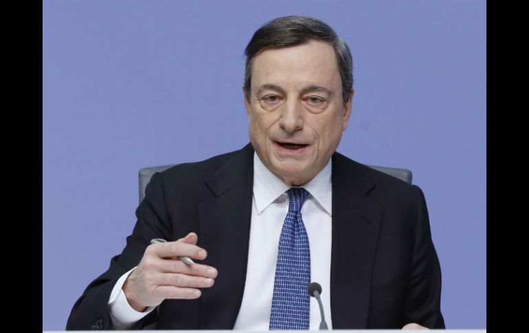Mario Draghi. El presidente del BCE durante una conferencia de prensa tras una reunión del consejo de Gobierno en Fráncfort. AP / M. Probst