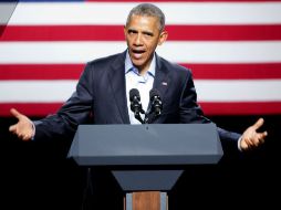 El mandatario habla un día después de que un mitin organizado por Donald Trump fue suspendido. AP / P. Martinez