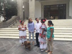 El Mandatario y sus tres invitadas viajaron desde Mérida a la Ciudad de México, y después llegaron a Los Pinos. TWITTER / @PresidenciaMX