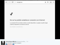 Anomymous México presumió un ataque cibernético al portal, al publicar una serie de mensajes en redes sociales. TWITTER / @AnonymousMex_