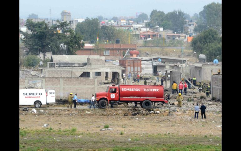 La explosión ocurrió la mañana de este lunes en el municipio de Tultepec. SUN / G. Perea
