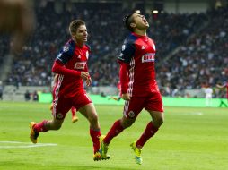 López fue el autor de dos goles en el triunfo de Chivas ante Monterrey. MEXSPORT / ARCHIVO