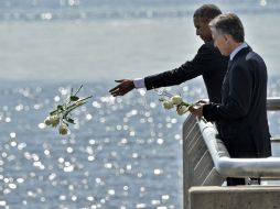 Macri agradeció a su homólogo que lo acompañara en una fecha tan importante. AFP / N. Kamm