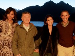 Los Macri y los Obama en San Carlos de Bariloche, antes de separarse. EFE / Presidencia Argentina