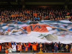 El recuerdo a Cruyff, más allá del resultado, impregnó todo en el Amsterdam Arena. EFE / V. Jannink