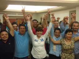 Ovando dijo que salió triunfadora pese al control que tenía el actual dirigente estatal del partido, Carlos Palomeque. TWITTER / @janetteovando