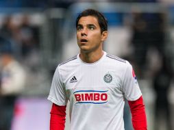 El médico de Chivas, informó que Bravo tiene una 'distensión de primer grado del bíceps femoral izquierdo'. MEXSPORT / ARCHIVO