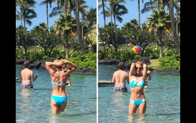 La cantante de 34 años dejó ver su atlética figura y se mostró muy animada en playas d Hawai. INSTAGRAM / @britneyspears
