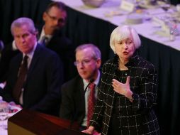 Janet Yellen habla en el Club Económico de Nueva York. AFP / S. Platt