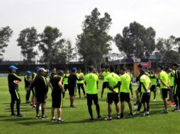 Los elementos del América realizaron entrenamiento este miércoles previo al partido con Xolos. TWITTER / @ClubAmerica