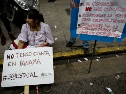 Protesta contra el gobierno de Mauricio Macri. La imagen del presidente argentino ha caído al ser implicado en el escándalo fiscal. AP / N. Pisarenko