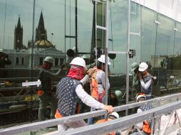 Los trabajos se desarrollan en las fachadas Norte y Sur del edificio ubicado en Avenida Juárez y Enrique Díaz de León. EL INFORMADOR / R. Tamayo