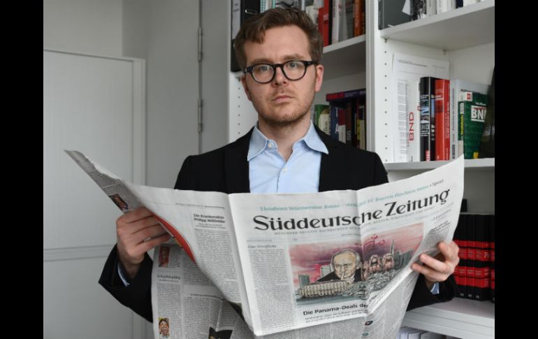 Periodista alemán, Frederik Obermaier co-autor de los Panama Papers. AFP / C. STACHE