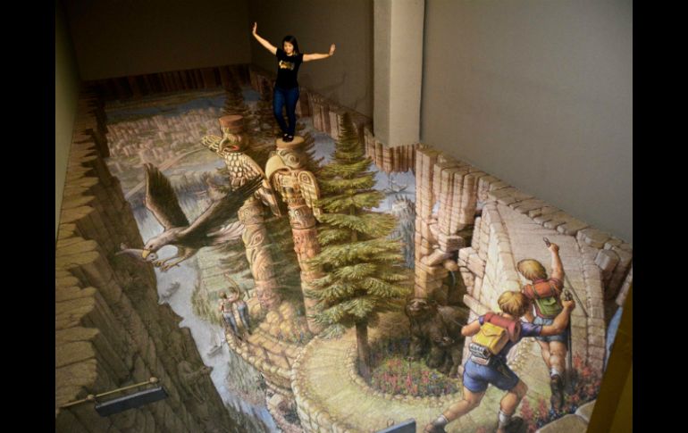 Las obras fueron creadas durante años a base de tiza de colores por el estadounidense Kurt Wenner. AFP / E. Ruiz