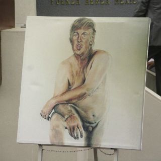 Donald Trump, desnudo en Londres