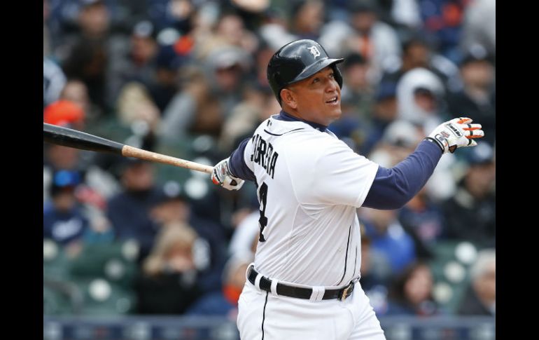 Cabrera bateó un sencillo remolcador en la primera y un cuadrangular solitario en la séptima. AP / P. Sancya