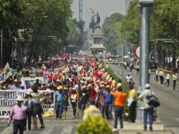 Los campesinos prevén mañana marchar hacia la Secretaría de Hacienda para pedir que no se recorte el presupuesto del campo. SUN / F. Ramírez