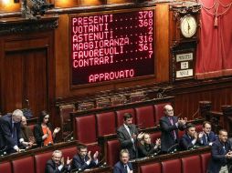 La reforma constitucional fue aprobada con 361 votos favorables y siete contrarios. EFE / G. Lami