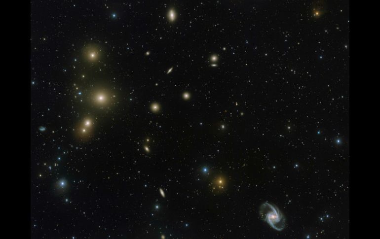 Según los atrónomos, el centro de cúmulo Fornax está en una región a 65 millones de años luz de la Tierra. AFP / A. Grado