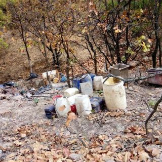 Aseguran restos de narcolaboratorio en Lagos de Moreno