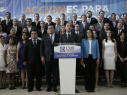 El coordinador de la fracción, Marko Cortés, indica que desde su trinchera impulsarán sus propuestas de solución. SUN / A. Leyva