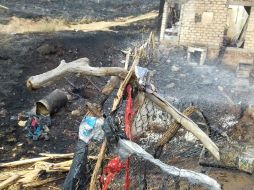 El incendio afectó algunos cuartos que se hallaban deshabitados. ESPECIAL /