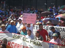 Marcha de la CNTE. EL INFORMADOR / ARCHIVO