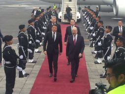 Renzi llegó acompañado de una delegación de funcionarios y de representantes. TWITTER / @CarlosdeIcaza