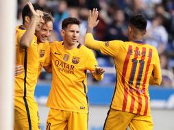 El conjunto azulgrana se dio un festín ante las facilidades que le dio el Deportivo. AP / L. Villar