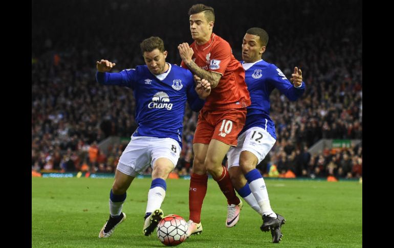 A falta de poco menos de un cuarto de hora para el final, Coutinho se sumó a la fiesta. AFP / P. Ellis