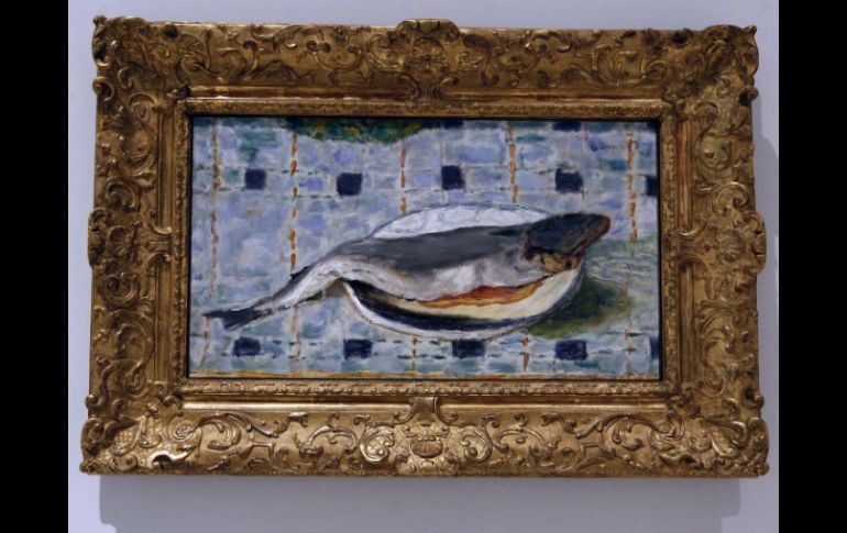 'Pescado sobre un plato' de Pierre Bonnard, de 1921. EL INFORMADOR / E. Barrera