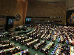 Vista de la asamble de las Naciones Unidas. NTX /