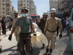 En Alepo, las bombas cayeron en una zona residencial y en un mercado. AFP / K. Al-Masri
