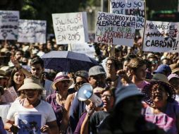 Esta protesta se suma a otras 27 que se efectúan en diferentes entidades de la República. SUN / J. Mendoza