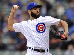 Jake Arrieta permitió una carrera y tres hits en el partido de ayer. Su racha s la major para un pitcher d eChicago en más de 10 años. AP / P. Beaty