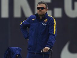 Luis Enrique dice que las sensaciones de sus jugadores son ''muy buenas'' con vistas al tramo final de la temporada. EFE / A. García