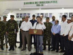 Santos afirmó que el ELN realiza una modalidad cobarde al acudir al secuestro. EFE / C. Carrión