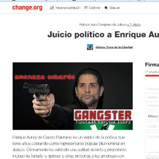 Ciudadanos piden juicio político contra Aubry