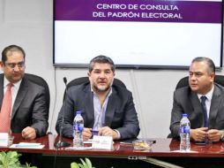 En conferencia de prensa, René Miranda descarta riesgos de fuga de información por la tecnología de punta que se utiliza. TWITTER / @INEMexico