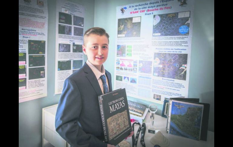 William Gadoury. Supuestamente, el adolescente descubrió una nueva ciudad maya. FACEBOOK /