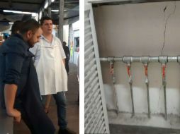 Las grietas se registraron en tres muros medios en el área de comedores de la planta baja y una en la área superior. EL INFORMADOR / F. Hernández